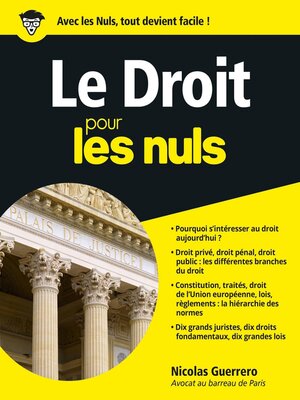 cover image of Le Droit pour les Nuls